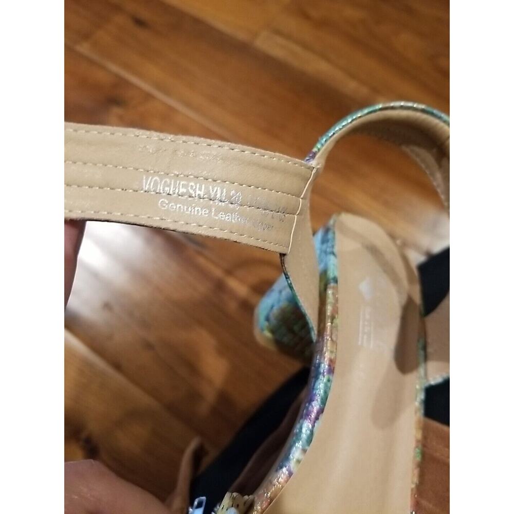 L'Artiste Spring Step Stacked Heel Ankle Strap Sandals size EU 39 US 9 Floral - Picture 14 of 14
